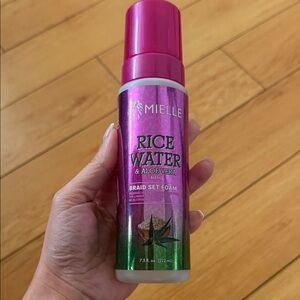 Mielle Rice Water & Aloe Vera Braid Set Foam - Pink and Green